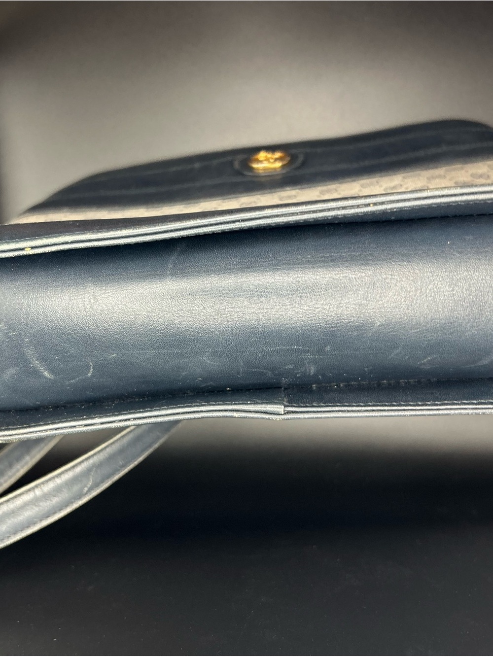 ✨ Vintage Gucci Navy GG Monogram Shoulder Bag / Crossbody ✨ - Picture 5 of 16
